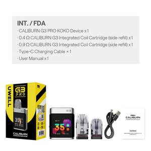 UWELL CALIBURN G3 PRO KOKO KIT - packs
