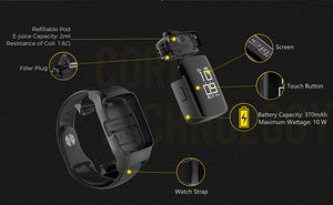 AMULET WATCH POD SYSTEM DEVICE-UWELL-SPECS
